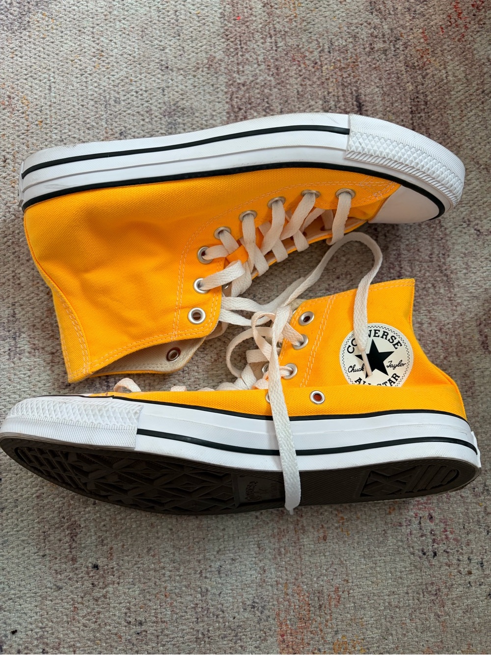Converse All Star High Top “Laser Orange” Sneakers Women’s Size 8.5 EUC - Picture 3 of 8
